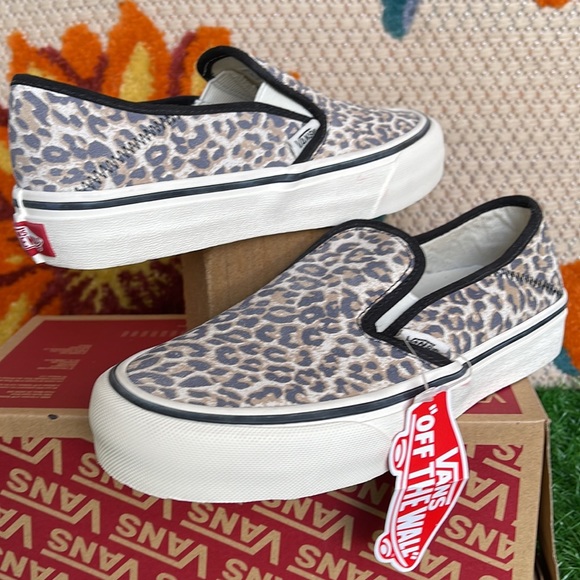 Vans Slip On Sf Cheetah White Cap Gray/Black Surf WMNS sneakers - Picture 9 of 16